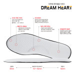 드림하트 더블형 남자 라텍스 기능성 깔창 운동화 군대 군화 쿠션 발 등산화 안전화 신발 인솔