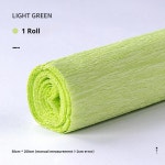 컬러 수제 크레페 종이 롤 접기 주름 공예 DIY 꽃 홈 장식 포장 선물 20 색 02 1 roll light green 1개