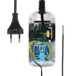 디지털 온도 습도 컨트롤러 소켓 온도조절기 조절기 스마트 m 5m XK-W2001 DC110-220V 2