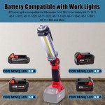 밀워키 14 리튬 배터리용 LED 작업등 최대 USB 휴대용 4V-18V