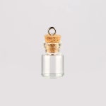 코르크 장식 미니 투명 유리병 용기 항아리 웨딩 메시지 병 3 transparent 5pc