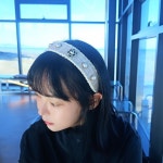 까멜리아 진주 트위드 머리띠 트위드헤어밴드