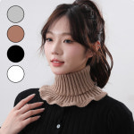 니트 프릴 넥워머 페이크 목폴라