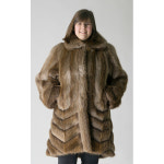CLEARANCE Long Hair 38 Beaver Fur Swing Coat- size