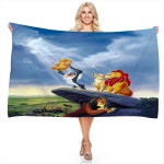 라이온 킹 심바 퀵 드라이 비치 타올 극세사 페이스 워시헝겊 8 1개 B 30x59in ZZ-11