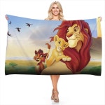 라이온 킹 심바 퀵 드라이 비치 타올 극세사 페이스 워시헝겊 7 1개 A 20x40in ZZ-10