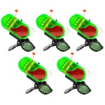 5PCS 낚시 물림 알람 전자 LED 낚시 표시기 주간 야간 잉어 낚시 민감한 낚시 알람 벨 낚싯대 클립