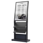 이동식 전단지 광고판 철제랙 거치대 브로셔 홍보배너 선반 야외 39 철제블랙 1 철제블랙