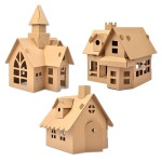 페이퍼 공예 골판지 하우스 색칠놀이 종이집 만들기 캐슬 1개