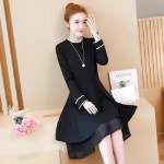 SAMARA 봄가을 쉬폰 프릴 원피스 35 5XL에서 근 권장 180-200