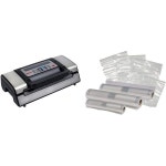 네스코 네스코 네스코 디럭스 푸드 진공 실러 130와트 키트 가방 뷰잉 리드 컴팩트 Vacuum Sealer Rolls 1개 VS-12