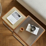 라탄테이블 빈티지 북유럽 인테리어 사이드 탁자 거실