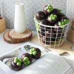 카페 주방 식당 데코 망고스틴 모형 2P 집꾸미기 가게인테리어 모조장식 아트장식 실내장식 2개