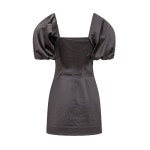 GANNI 가니 퍼프숄더 스퀘어넥 드레스 099