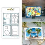 여름 해변 클리어 스탬프 금속 절단 다이 스텐실 장식 스크랩북 16 1개 D stamp H2065