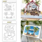 여름 릴리스 금속 절단 다이 클리어 스탬프 스텐실 스크랩북 공예 13 1개 B stencil H2067