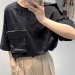 여성티셔츠 소정24신하 티셔츠 맨투맨 디자인 입체포켓 라운드넥 루즈핏 어나더2