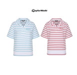 테일러메이드어패럴 스트라이프 카라 반팔 티셔츠 TWTYN6344