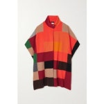 아크리스 Ribbed Intarsia Cashmere Wool And Silk-blend Turtleneck Cape
