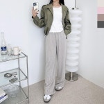 옷자락 여자 소프트 보들 홈웨어 세로 스트라이프 밴딩 팬츠