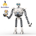 BuildMOC 와일드 로봇 Roz 브라이트빌 빌딩 블록 세트 영화 피규어 메카 모델 장난감 622 개