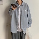 남자 여자 봄 가을 셔츠 캐주얼 원포켓 오버핏 남방