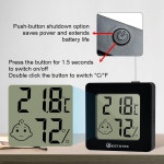 케토텍 5팩 온도계 실내 습도계 미니 온도 습도 모니터 디지털 게이지 하우스 오피스 온실용 쾌적 지표 2