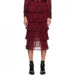 GANNI 25 FW 가니 조젯 맥시 스커트 241144F093005