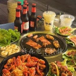접이식 숯불 고깃집 바베큐 식당 구이 테이블 불판