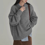 스윗트리 루즈핏 기본 니트 박스 스웨터 j0885