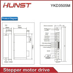 HUNST YAKO 스텝퍼 모터 드라이버 상 42-86mm NEMA 전류가 5 7A 이하 YKD3505M 3