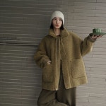 여성 세련도도녀 가죽 자켓 루즈핏 밍크 퍼일체 리버서블 양면 코트 겨울 OOTD4