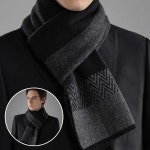 겨울 남자 격자 목도리 두꺼운 양면목도리