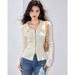 엘럽 여자 브이넥 가디건 스웨터 코트 봄가을 니트 상의 박템3