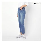 닉스 닉스닉스여성 M톤 워싱 앞포켓 크롭 루즈 스트레이트 데님