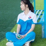 산미교복 신성중학교 교복 반팔 상의 여름 얇은 남녀 공용 원피스