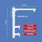 실외 CCTV 폴대 거치대 모니터링 L자형 브래킷 회전 벽 카메라 메인1m크로스1 5m