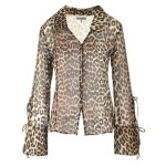 GANNI 레오파드 쉬폰 블라우스 F9305