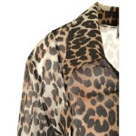 GANNI 레오파드 쉬폰 블라우스 F9305