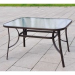 야외 강화유리 테이블 커피 정원 마당 위드퍼니처