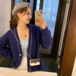 메이킹유 메이킹유 니트가디건 브이넥 라인배색가디건 루즈핏 브레오가디건 H4055