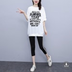 루루뷰티패션 여성 가오리핏 반소매 아이들 등하원 엄마 강아지 산책룩 7부 레깅스 투피스 트레이닝 세트 E0324