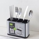 스텐3760 물빠짐 수저통 수저 꽂이 정리함 업소용 수저정리함 수저꽂이 물빠짐수저통 식기통 심플수저통 수