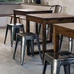 업소용 철제스툴 네일 주황색 인테리어 식당 검정색