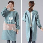 미술 용 화방 방수 작업복 긴팔 원피스 판초 형 코디 여성작업복 자전거우의 원피스작업복