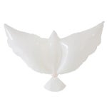 비행 화 비둘기 풍선 흰색 공기 결혼식 생일 파티 장식 샤워 A 50pcs 1개 1