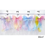 뿌니리본 그라데이션 보석 인타 중간 꼬리 리본핀 4번