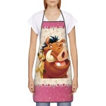 라이온 킹 심바 턱받이 앞치마 주방 요리사 만화 테이블 요리 베 5 1 1개 A 72 x 52 cm