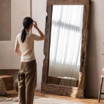 원목 전신 거울 받침대 대형 고정 벽걸이 전신거울 스탠드