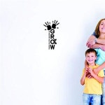 Design with Vinyl Moti 1952 3 Hands Thank You for Helping Us Grow Daycare 유치원 학교 필 앤 스틱 벽 스티